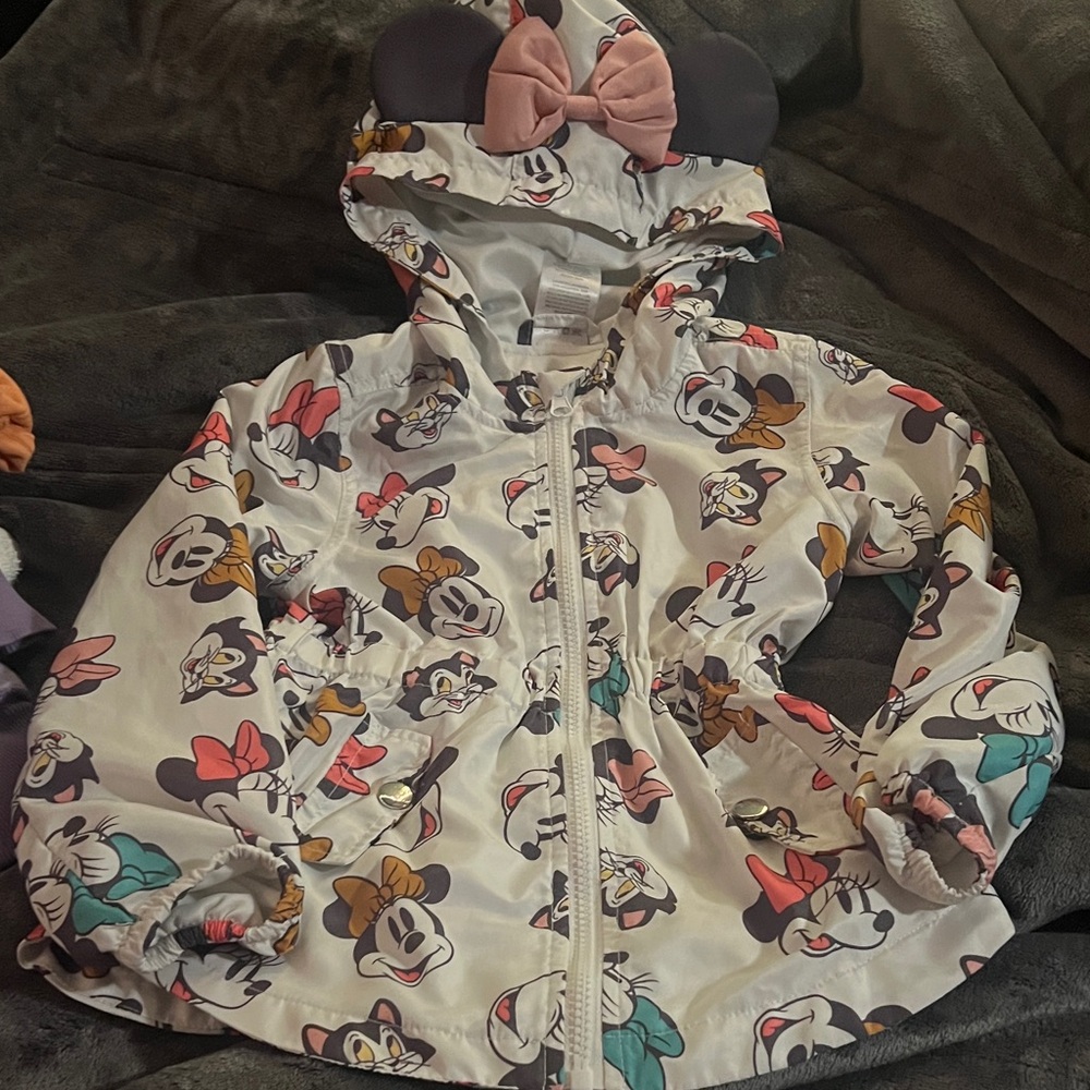 Disney Minnie Mouse Kids Jacket - White with Pink Accents